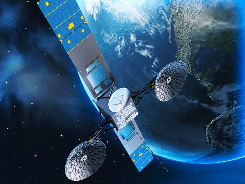 Illustration of TDRS-13, the final sat- ellite in NASA’s Tracking and Data Relay Satellite (TDRS) constellation, which has provided crucial connectivity for govern- ment users like the ISS and the U.S. De- partment of Defense for decades. NASA is transitioning to commercial alternatives to meet future data relay needs.