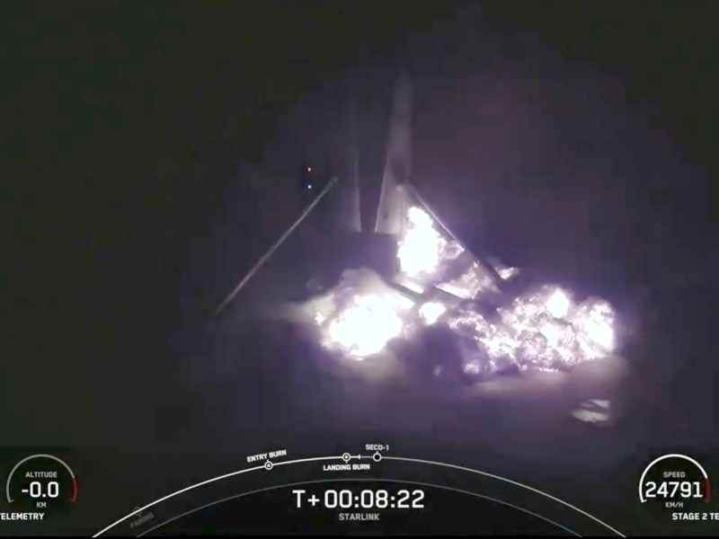 Falcon 9 crash landing
