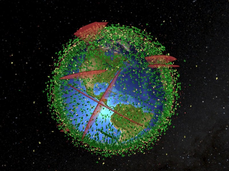 LEO objects including satellites, other spacecraft, and debris, tracked by LeoLabs. Credit: LeoLabs