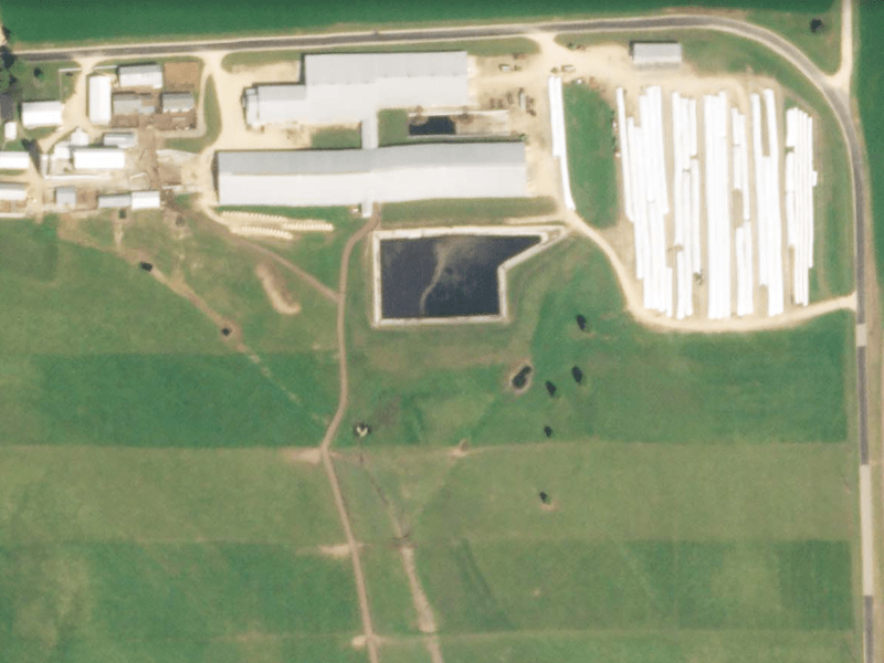 SkySat image of Organic Valley farm in Wisconsin